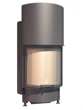 Moderner Kaminofen mit Rundglasfront, ideal für effiziente Wärme und stilvolle Raumgestaltung. Hochwertiges Design für jedes Zuhause.